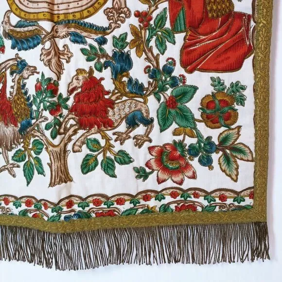 Large Wall Hanging Tapestry 15 Century French 26 x 22 Gorgeous detail Stunning - Picture 4 of 12